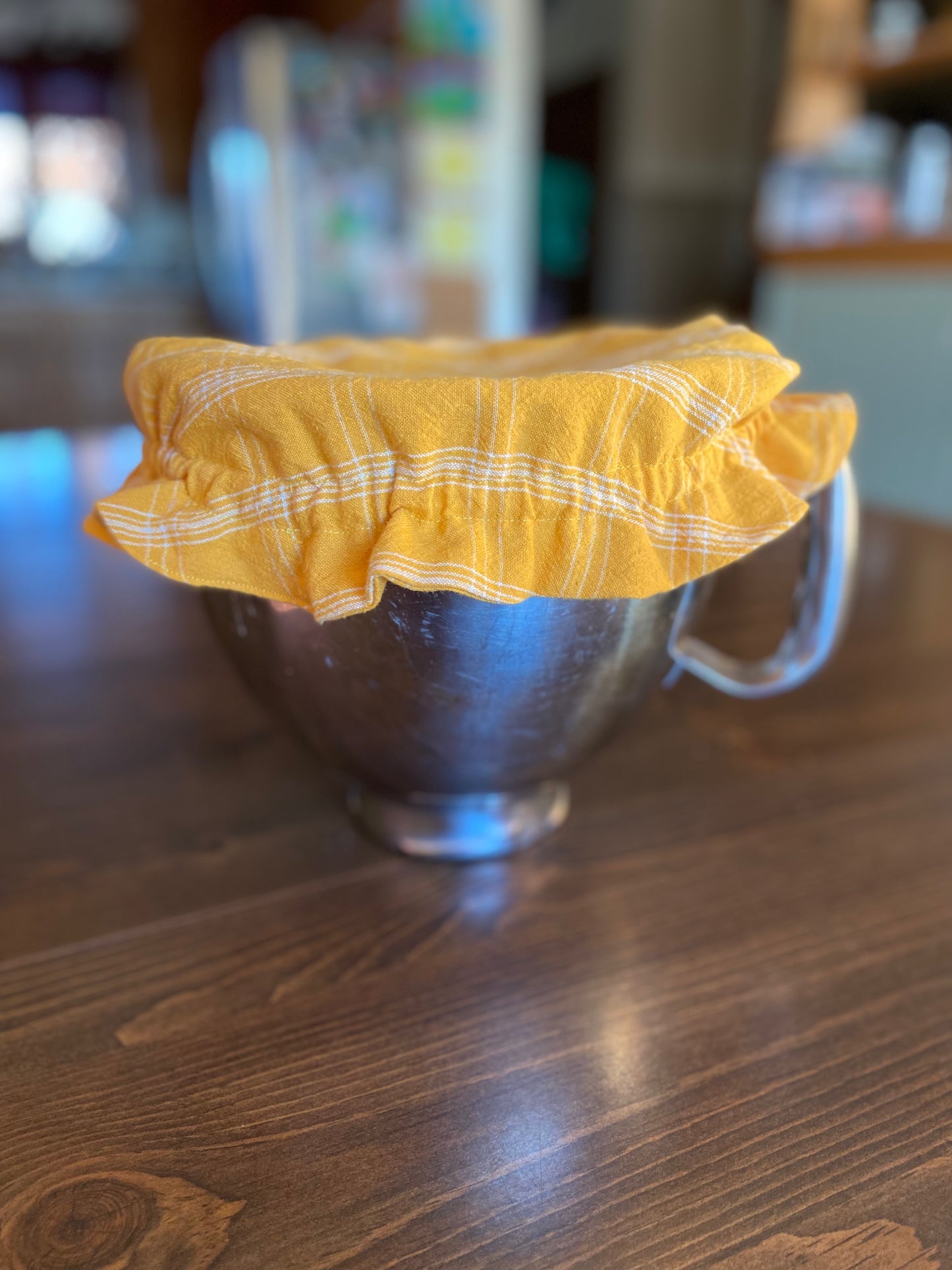 Yellow Linen Bowl Cover