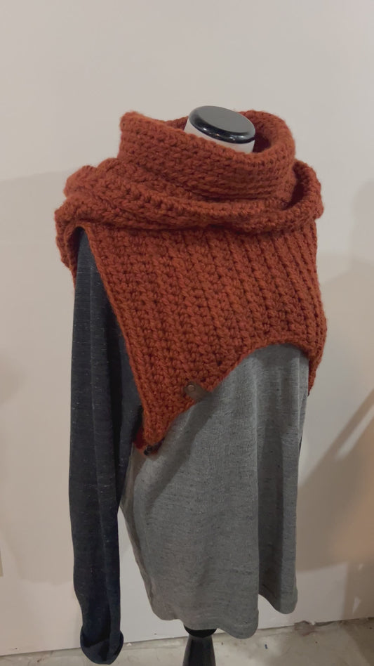 Burnt Orange Matrixx Hooded Cowl